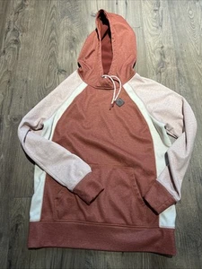 Burton Durable Heron Pullover Hoodie Sweatshirt Womens Small Pink And White - Picture 1 of 4
