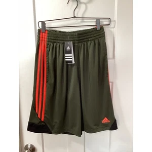 Nuevo con etiquetas Pantalones Cortos Adidas Para Hombres Rayas Climalite Gimnasio Rendimiento Verde Naranja Talla Pequeña - Imagen 1 de 11