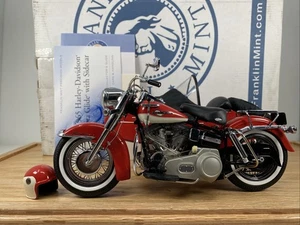 1/10 Franklin Mint 1965 Harley Davidson Electra Glide & Sidecar B11E848 ! - Picture 1 of 15