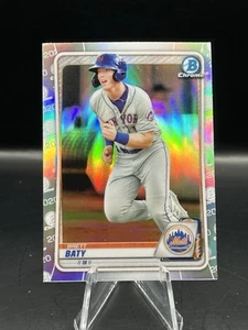 Brett Baty 2020 Bowman Draft #BD-184 Chrome Refractor Mets - Picture 1 of 3