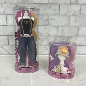 Lot of 2 - Barbie Fashion Fever Skull Tank Jeans Outfit & Hat Purse Necklace - Picture 1 of 5