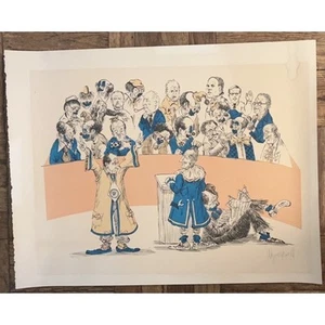 Wayne Howell Vintage Print Numbered Signed - Nixon Watergate Impeachment - Picture 1 of 15