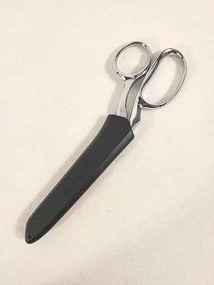 Fabric Scissors by Gingher- 8” Knife Edge Chrome Black Sheath Germany VTG - Image 1 of 4