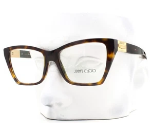 Jimmy Choo Eyeglasses JC 3028 5002 Glasses Brown Havana on Gold 52mm with Case - Picture 1 of 7