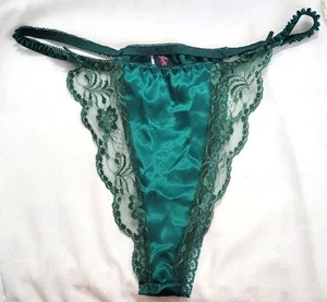 Frederick's Hollywood Neu Polyester Höschen Damen Grün One Size Gummizug Spitze - Bild 1 von 5