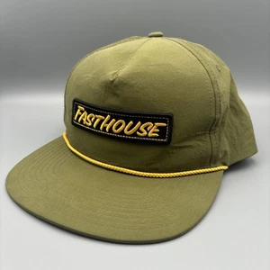 Fasthouse Snapback Hat Cap Green Purveyor Of Good Times Adjustable - Picture 1 of 7