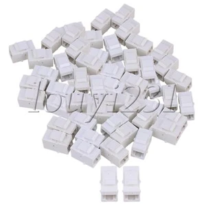 50PCS Cat6e 8P8C Metal Jack Module Network Engineering White - Afbeelding 1 van 6