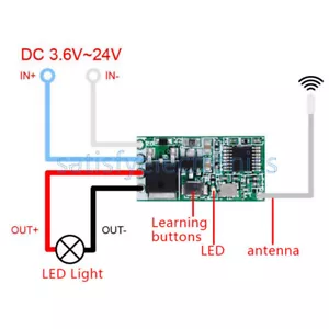 Mini 433 Mhz 1CH RF Relay Receiver Universal Wireless Remote Control Switch - Picture 1 of 6