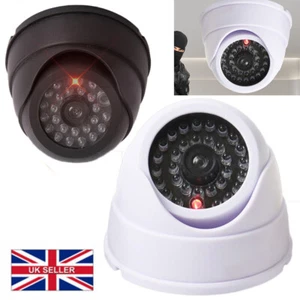 1/2 x DUMMY DOME CCTV SECURITY CAMERA FLASHING LED INDOOR OUTDOOR FAKE CAM UK - Picture 1 of 17