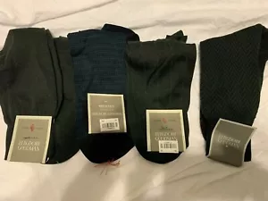 4 PAIRS BERGDORF GOODMAN DRESS  Socks  MADE IN ITALY-SMALL - Picture 1 of 12