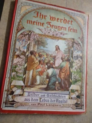 Antique German Language Christian Book by Paul Langbein illustrated - Image 1 of 4