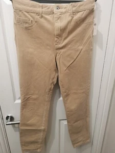 Anthropologie Pilcro Corduroy High-Rise Skinny Ankle Jeans Cream Beige Size 32 - Picture 1 of 6