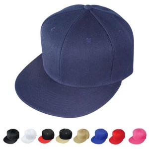 1 Dozen Blank Flat Bill Vintage 6 Panel Baseball Hats Caps Wholesale Bulk - Picture 1 of 6