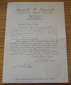 OFFICIAL LETTER TO KING GEORGES II OF THE HELLENES FROM PRESIDENT SAN DOMINGO - Picture 1 of 3