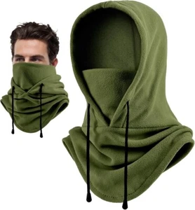 Winter Thermal Fleece Balaclava Ski Mask, Neck Warmer, Snood, Scarf, Hooded Hat - Picture 1 of 17