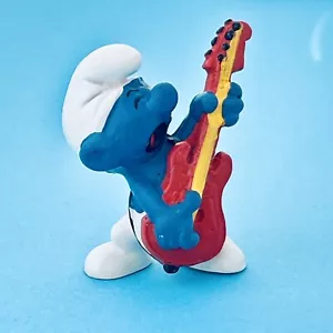 Smurfs 20023 Guitar Smurf Figure PVC Vintage 1977 Original Smurf Figurine Toy - Picture 1 of 9