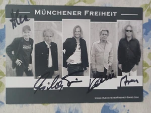 Munich Freedom Original Hand Signed Autograph Card / Music T5 - Picture 1 of 2