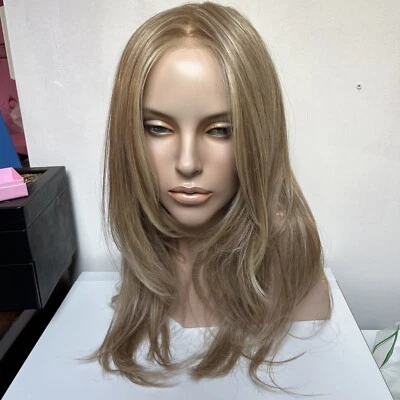 Envy Wig Lace Front Long Synthetic Blonde Hair Layers Mono Top Sparkling Champag - Image 1 of 4