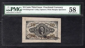 FR. 1253spwmf 10 CENTS THIRD ISSUE FRACTIONAL CURRENCY NOTE PMG ABOUT UNC-58 - Picture 1 of 2