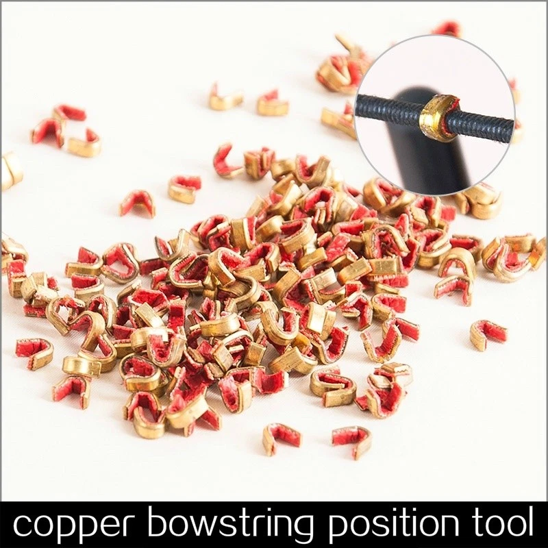 Archery Bow String Nock Points Brass Nocking Buckle Clips Protector Bow Hunting - Image 1 of 4