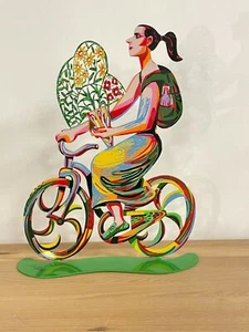 Pop art Metal sculpture " Rider with flowers " " by DAVID GERSTEIN - Bild 1 von 8