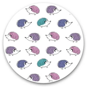 2 x Vinyl Stickers 30cm - Pink Purple Teal Hedgehog Cartoons  #46103 - Afbeelding 1 van 8