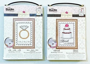 2 Bucilla Counted Cross Stitch Kits I Do and Cherish This Moment - Foto 1 di 6