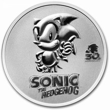 Niue Silver 1 oz Sonic the Hedgehog 30th Anniversary 2021 Silver Ounce