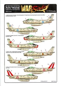 Kits World Decals 1/72 NORTH AMERICAN F-86F SABRE in Foreign Service - Picture 1 of 4