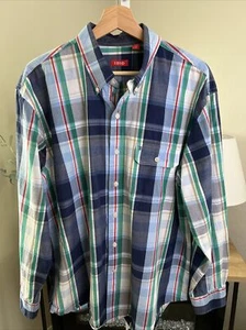 IZOD Hombre Manga Larga Abotonada Cuadros Talla L - Imagen 1 de 5