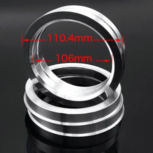 4pcs Alloy Customize Wheel Spacer Spigot Hub Centric Rings 110.4mm to 106mm - Picture 1 of 9