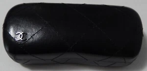 CHANEL Quilted Logo Signature Black Leather Sunglasses Case Only for Women - Picture 1 of 5