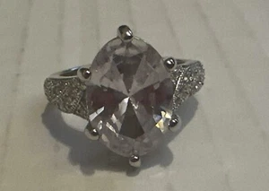 Simulated "Diamond" Costume Jewelry Ring Marked 925 Size 6.5 - Picture 1 of 3