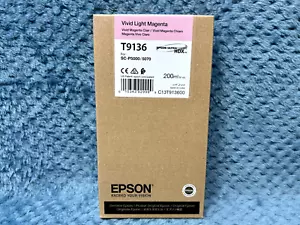 January 2020 Genuine Epson T9136 Vivid Light Magenta Ink Cartridge - Picture 1 of 6