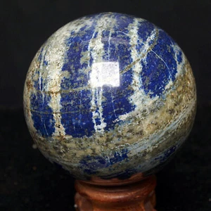509g NATURAL LAPIS LAZULI QUARTZ CRYSTAL SPHERE BALL HEALING - Picture 1 of 12