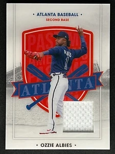 OZZIE ALBIES 2021 Panini Chronicles America's Pastime Worn Jersey Relic #78 - Picture 1 of 2