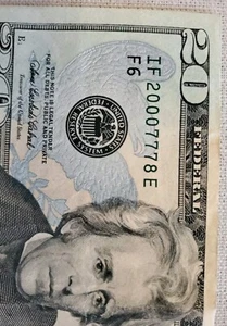 2006 $20 Bill IF20007778E Serial Number - Picture 1 of 4