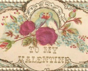 1890s Lovely Dove Victorian Flocked Rose Filigree Lace Valentine Love Card