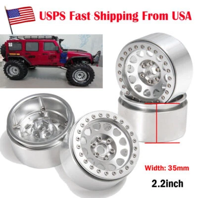 Llantas de metal Beadlock FLYXM 4 piezas para coches de radiocontrol Wraith SCX10 TRX4 D90 1/10 Foto 1 de 4