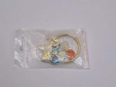 Charlotte Hornets Hugo Keychain Vintage Old Stock NEW Key Ring NBA Basketball Cover