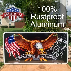 Pow Mia American Flag Eagle License Plate Car Auto Truck USA Patriotic - Picture 1 of 3