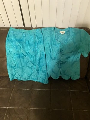 Traje falda mujer Melissa 2 piezas color verde azulado (CCC19) Foto 1 de 2