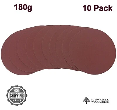 Klingspor 8" inch Sanding Disc, 180 grit, 10 Pack, Peel & Stick, Made in Germany - Image 1 of 2
