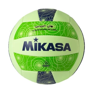 Mikasa VSG Glow-In-The-Dark Volleyball - Smart Glo Beach Ball, Official Size 5 - Picture 1 of 5