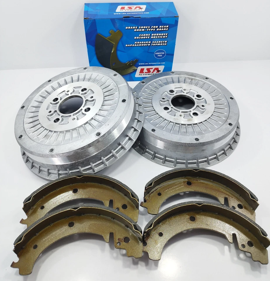 Set Rear Brake Drum Brake Pada Lada 2101 2102 2103 2104 2105 2106 2107 VAZ - Image 1 of 3