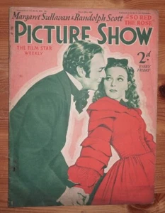 PICTURE SHOW Vol 34 No 882 28TH MAR 1936 MARGARET SULLAVAN RANDOLPH SCOTT COVER - Picture 1 of 12