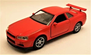 Welly - Modelo a escala 1:34-1:39 Nissan Skyline GT-R (R34) rojo (BBWE43798DR) - Imagen 1 de 1