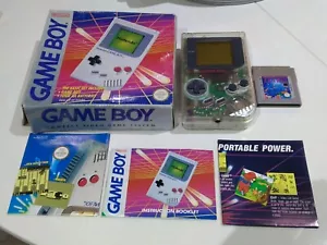 Nintendo DMG-01 Gameboy Transparent Game Boy boxed inserts with tetris - Picture 1 of 3