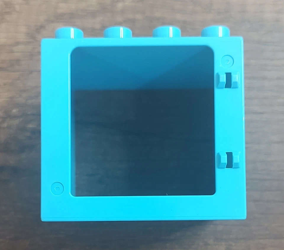 Lego Duplo Window Pane Blue 4x4  No Frame B16 - Image 1 of 1