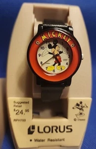 Vintage SELTENE Lorus Disney Mickey Maus Uhr RPH703 NEU alter Lagerbestand - Bild 1 von 4